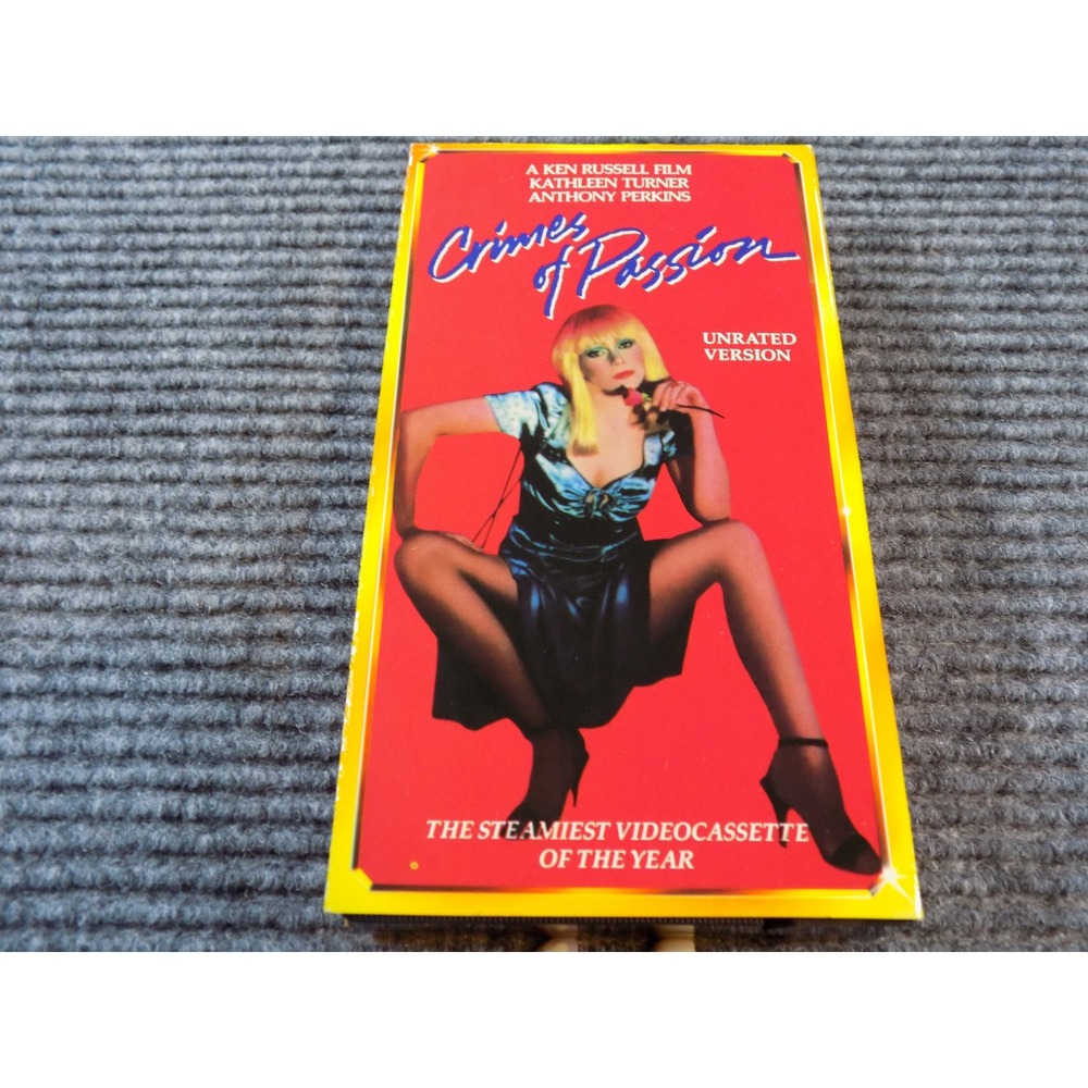 Crimes of Passion VHS Kathleen Turner Anthony Perkins Unrated Version Ken Russel